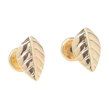 Imagem de Brinco Folha Folheado a Ouro para Bebês e Crianças - Family Collection