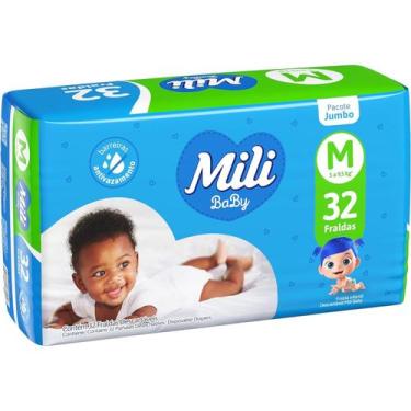 Imagem de Fralda Infantil Mili Baby M com 32 unidades