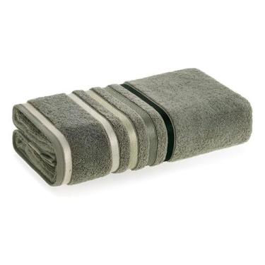 Imagem de Toalha De Banho Gigante Karsten Lumina Fio Penteado Cor Verde-escuro L
