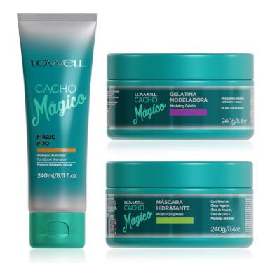 Imagem de Kit Lowell Cacho Magico Shampoo, Mascara e Gelatina 240g
