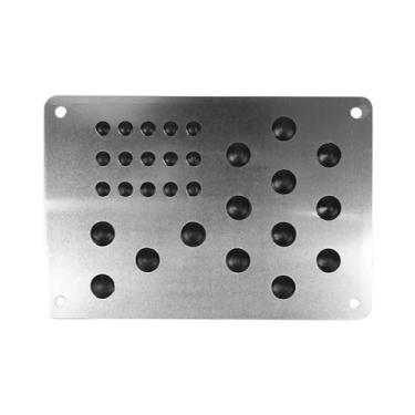 Imagem de Tapete De Pedal De Carro Em Liga De Alumínio 22x15cm, Placa Grossa Par