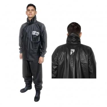Imagem de CONJ DE CAPA DE CHUVA PVC COMBAT C/GOLA TAM: G