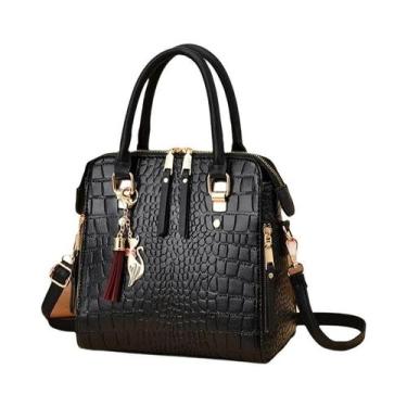 Imagem de Bolsa Transversal De Ombro Feminina Em Couro PU De Grande Capacidade C