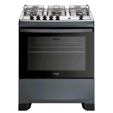 Imagem de Fogão De Piso 5 Bocas Supreme Titanium Dako Com Mesa Inox Forno 100 Litros Bivolt