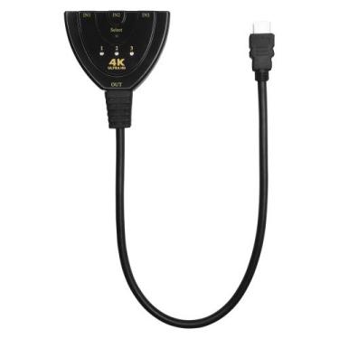 Imagem de Chave Seletora Hub Hdmi Evus C-079 3 Entradas X 1 Saida