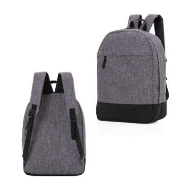 Imagem de Mochila Executiva Masculina para Notebook Slim Cinza  Leve, Compacta p