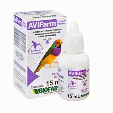 Imagem de Avifarm Complexo Vitaminico 15ml Suplemento p/ Aves Passáros - Biofarm