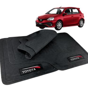 Imagem de Jogo de Tapete Etios 2013 a 2021 Borracha Com Logo - Toyota