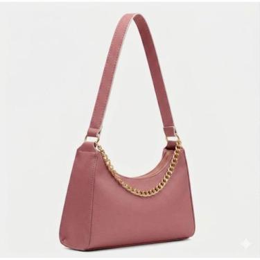 Imagem de Bolsas Femininas Baguetes Correntes Lisa de Ombro e Mão Pequenas Tende