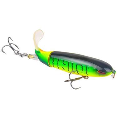 Imagem de Isca Artificial C Hélice Giratoria Whopper Plopper Importada, Verde am