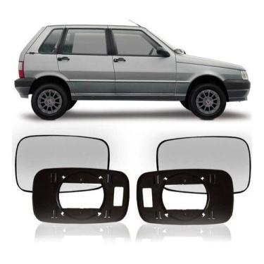 Imagem de Par Lente Espelho Retrovisor Uno Fire 2001 2002 2003 2004 - MUTKIT