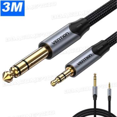 Imagem de Cabo Auxiliar P2 X P10 Profissional Banhado Ouro 3m Vention