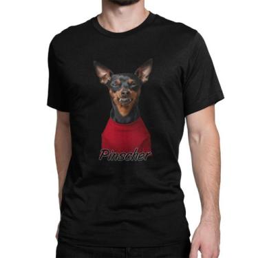 Imagem de Camiseta Masculina Unissex Estampa Pinscher 100% Algodão - - C&R CONFE