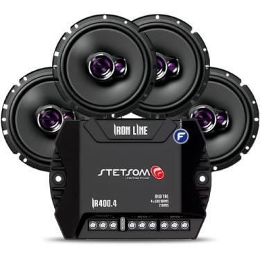 Imagem de Kit 04 Alto Falante 6 Polegadas Pioneer 200w Rms + Módulo Amplificador