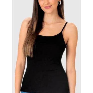 Imagem de Regata Alças Finas Malwee 1000004489 Feminina Decote Redondo Viscose S