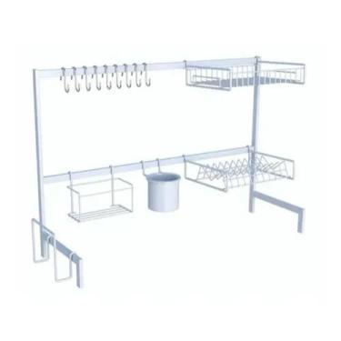 Imagem de Escorredor Cozinha Autossustentável 82 cm Essence Branco 0011 DiCarlo