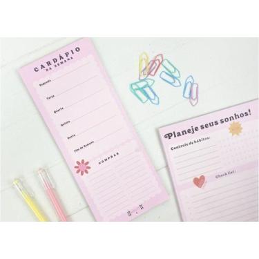 Imagem de Bloco planner divisorias com imã - cardapio da semana - papelote