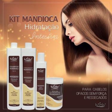 Imagem de Kit Hidratação Tratamento Profissional Mandioca Wgw Cosméticos