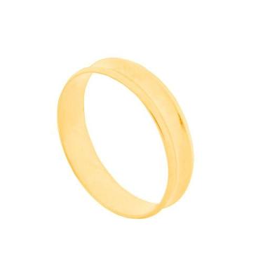 Imagem de Aliança de Casamento Ouro 10k Elegance Côncava 4,5 mm - Osi, Ouro amar
