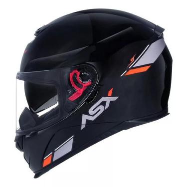 Imagem de Capacete ASX Eagle SV com Viseira Solar Interna Moto Fechado, 62, Pret