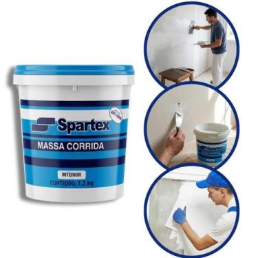 Imagem de Kit 3 Massa Corrida Pva 1,2kg Anti-mofo Para Interiores Parede Acabame