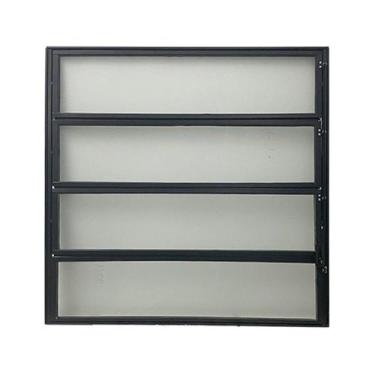 Imagem de Janela Vitro Basculante 80cm x 80cm Linha Modular Preto Esquadrias Ber