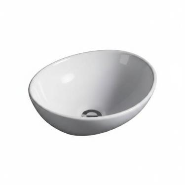 Imagem de Cuba Pia de Apoio Sobrepor Banheiro Oval 41 x 33,5 Branca - Gold Dream