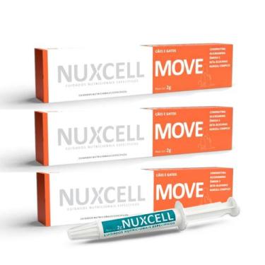 Imagem de Kit 3 Nuxcell Move Suplemento Mobilidade Cães Gatos Biosyn
