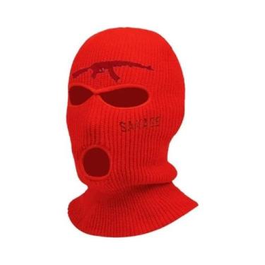 Imagem de Balaclava Quente De Inverno Com 3 Furos, Máscara Facial Completa Para 