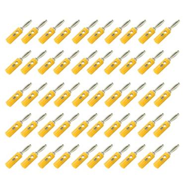 Imagem de Plugue Banana, Conector Banana JT-002 4mm Resistente à Corrosão Fiação Livre de Solda para Equipamentos Industriais para Equipamentos Eletrônicos(amarelo)