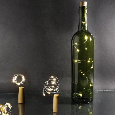 Imagem de Cordão Natalino Rolha Luminoso 10 Led 50Cm A Pilha Taschibra