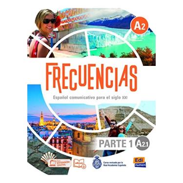 Imagem de Frecuencias A2.1 Podręcznik + online Parte 1: First part of Frecuencias A1 course with coded access to the ELETeca