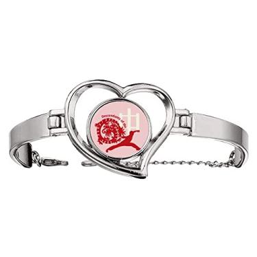 Imagem de N/A N/A Bracelete China Chinês Descendente de Dragão Kungfu Coração Joia Pulseira Pulseira Arame, medium, metal