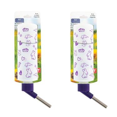 Imagem de Lixit Garrafas de água para todos os climas para hamsters de coelhos, porquinho-da-índia, chinchilas, ratos, furões e outros pequenos animais (237 ml) (pacote com 2)