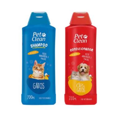 Imagem de Shampoo Para Gatos + Condicionador 700ml - Pet Clean