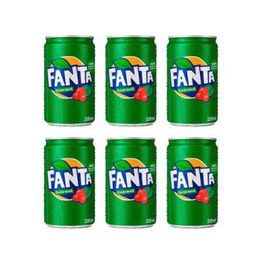 Imagem de Refrigerante Lata Fanta Guaraná 6 Unidades - 220ml