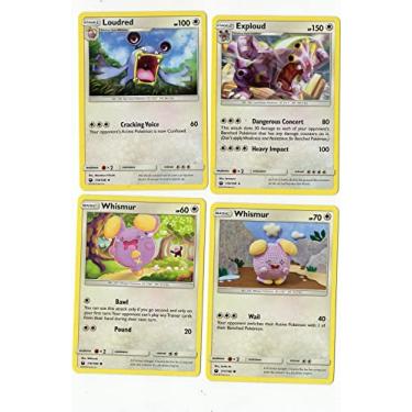 Imagem de Pokemon Exploud 119/168 - Conjunto de cartas de evolução - Sun Moon Celestial Storm - Loudred & Whismur - Rare 4 Card Lot