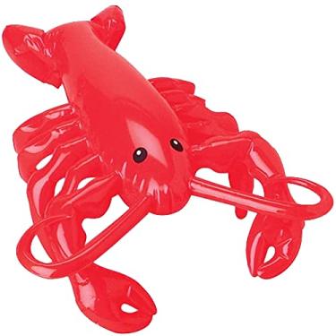 Imagem de ArtCreativity Lagosta inflada, 1 peça, decorações e suprimentos de festa de animais, infla lagosta inflável para brindes de festa de aniversário de animais, boia de festa na piscina e prêmio de jogo para crianças