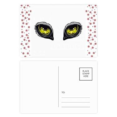 Imagem de Cartão postal de bênção com desenho de animal de coruja decoração de Natal flor de Natal