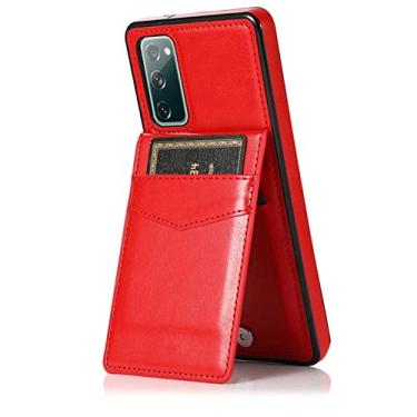 Imagem de Capa de telefone de couro carteira para Samsung Galaxy A52 A72 A51 A71 A73 A53 A33 A13 A70 A50 A42 A32 A22 A12 A21 A30 A20 Tampa do slot para cartão, vermelho, para Galaxy A10 M10