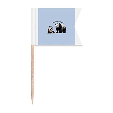 Imagem de Pai Care Panda Child Art Deco Presente Moda Palito Bandeiras Marcação para Bolo Festa Prato de Queijo