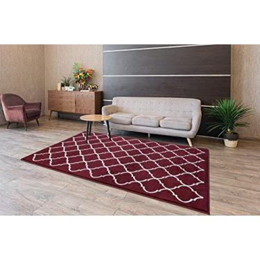 Imagem de Tapetes de área extra macios e confortáveis, tapetes para cozinha e sala de estar, tapetes para sala de estar, tapetes internos para quarto, tapete de máquina para crianças, tapete de área vermelho/branco, tapete geométrico