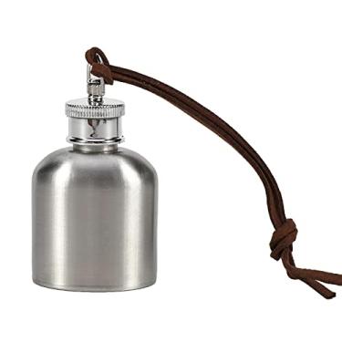 Imagem de Mini garrafa portátil de aço inoxidável com bolso para uísque e vinho