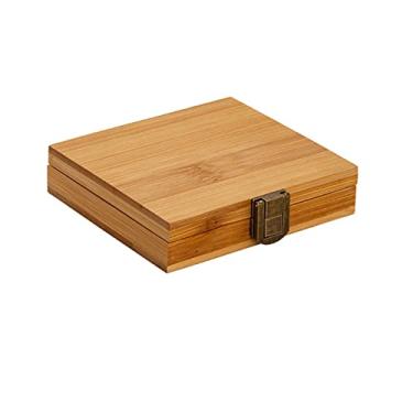 Imagem de shamjina Paleta de Tinta de Bambu Portátil com de Arte em Madeira Bandeja de Madeira Recipiente para Estúdio, 24 grades