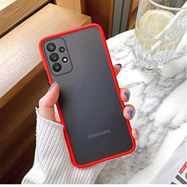 Imagem de Capa transparente para telefone para Samsung Galaxy S20 FE S9 S10 S21 FE A11 A21 A21S A31 A51 A71 A12 A32 A52 A72 5G Matte Cases, vermelho, para A52