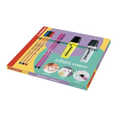 Imagem de Stabilo - Kit Clássicos com 3 Point 88, 2 Pen 68 e 2 Marca Texto Boss