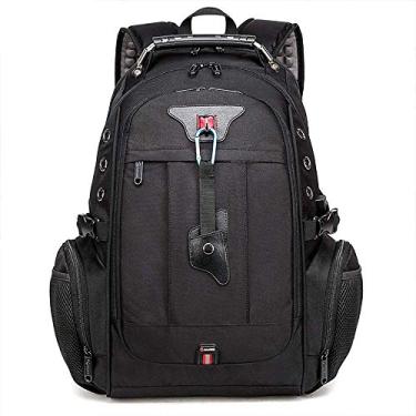 Imagem de Mochila leve durável, mochila de viagem à prova d'água para caminhadas, mochila masculina para acampamento ao ar livre, alpinismo, caminhada, ciclismo, escalada, ao ar livre, preta