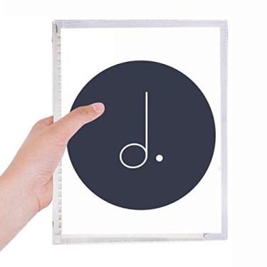 Imagem de Caderno branco musical pontilhado Mim preto folha solta diário recarregável artigos de papelaria