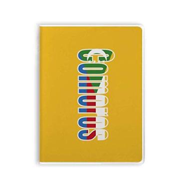 Imagem de Caderno com nome da bandeira do país Comoros capa de chiclete diário capa macia