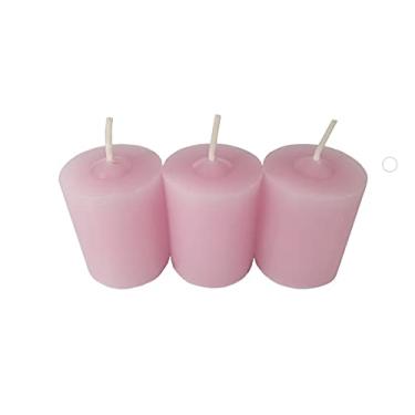 Imagem de Kit 3 Velas Aromáticas Perfumadas Com Aroma De Rosa